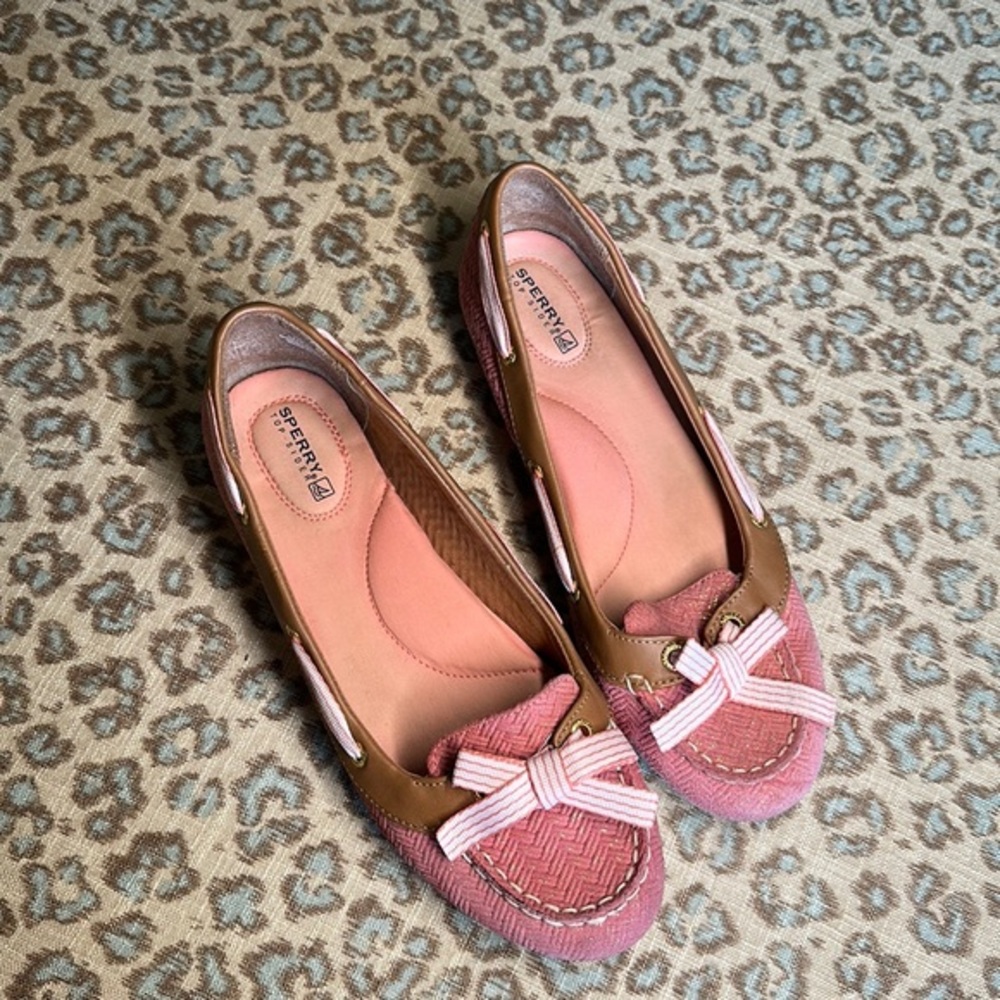 Sperry Pink and Brown Flats